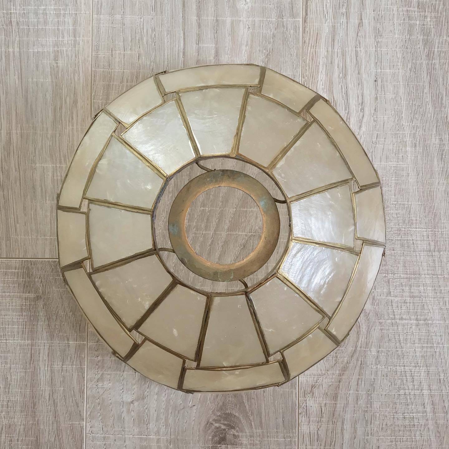 Vintage mother-of-pearl pendant light