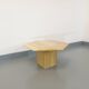 Vintage travertine hexagonal coffee table from the 70s 80s