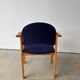 Set of two stackable beech chairs in curved Scandinavian style from IKEA.