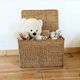 Vintage woven wicker trunk