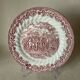 Royal Wessex red English dinner plate