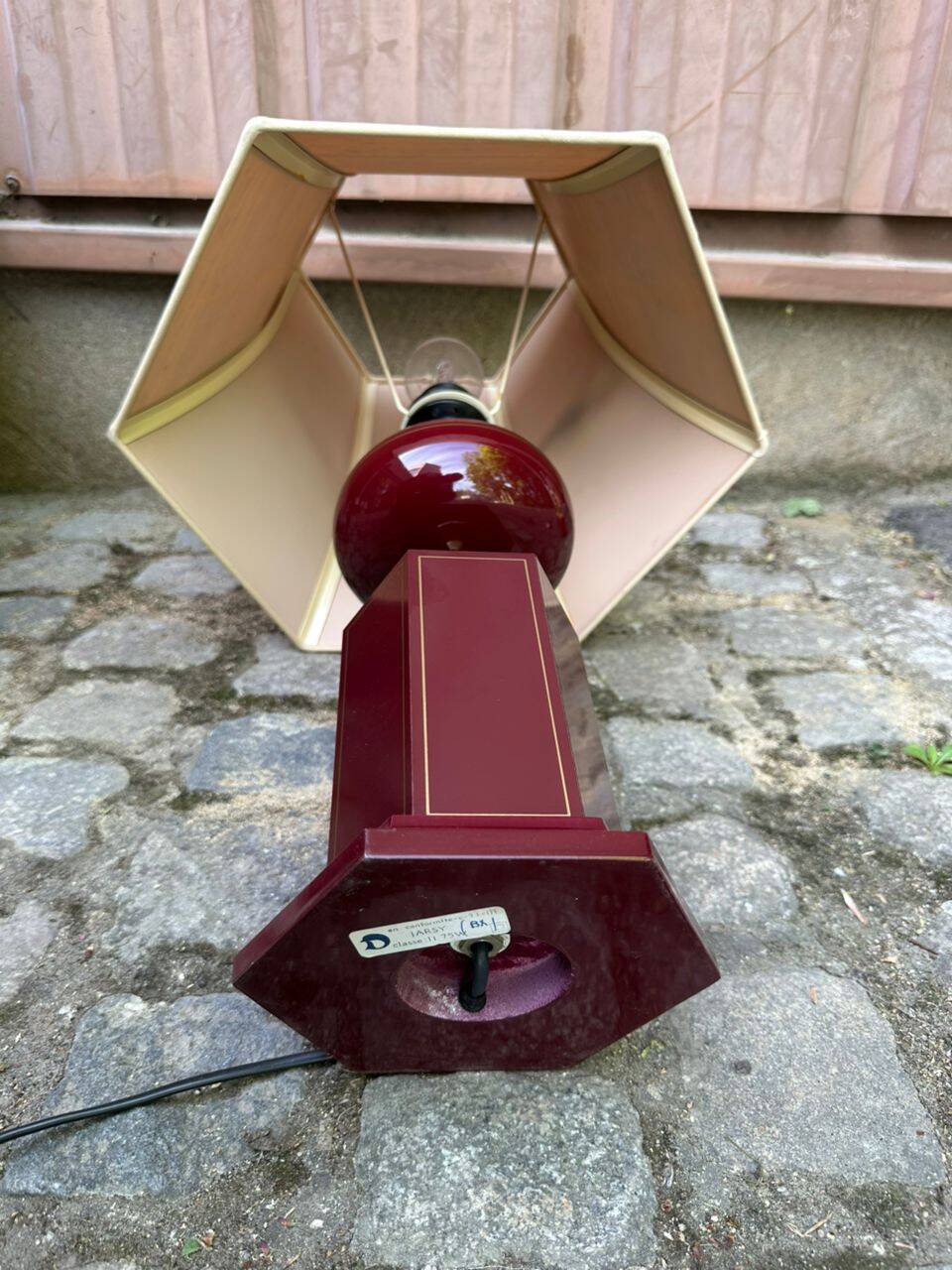 Table lamp by Maison le Dauphine Recency bordeaux 1970