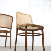 Chaises vintage n°811 en bois courbé, lot de 4