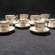 Vintage Coalport Persian Flower Tea Set: Bone China Demitasse & Tea Cups