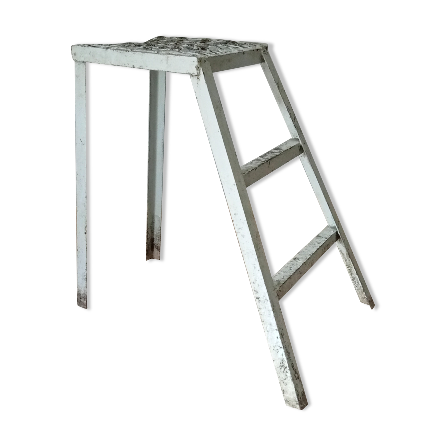 Vintage workshop metal stepladder