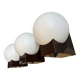 Set of 3 Amilux space age wall lights.