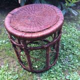 Wicker side table