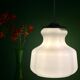 Vintage white opaline suspension globe