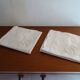 2 old R.A embroidered pillowcases in 73cm by 73cm cotton
