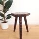Vintage brutalist tripod stool