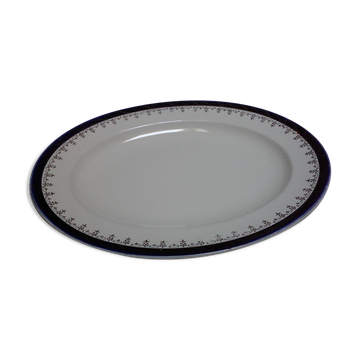 Plat ovale bleu roi Alfred Meakin