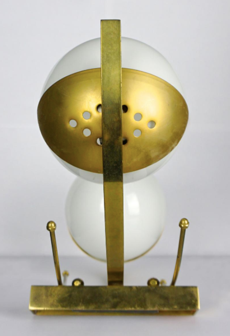 Pair of brass and glass