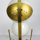 Pair of brass and glass