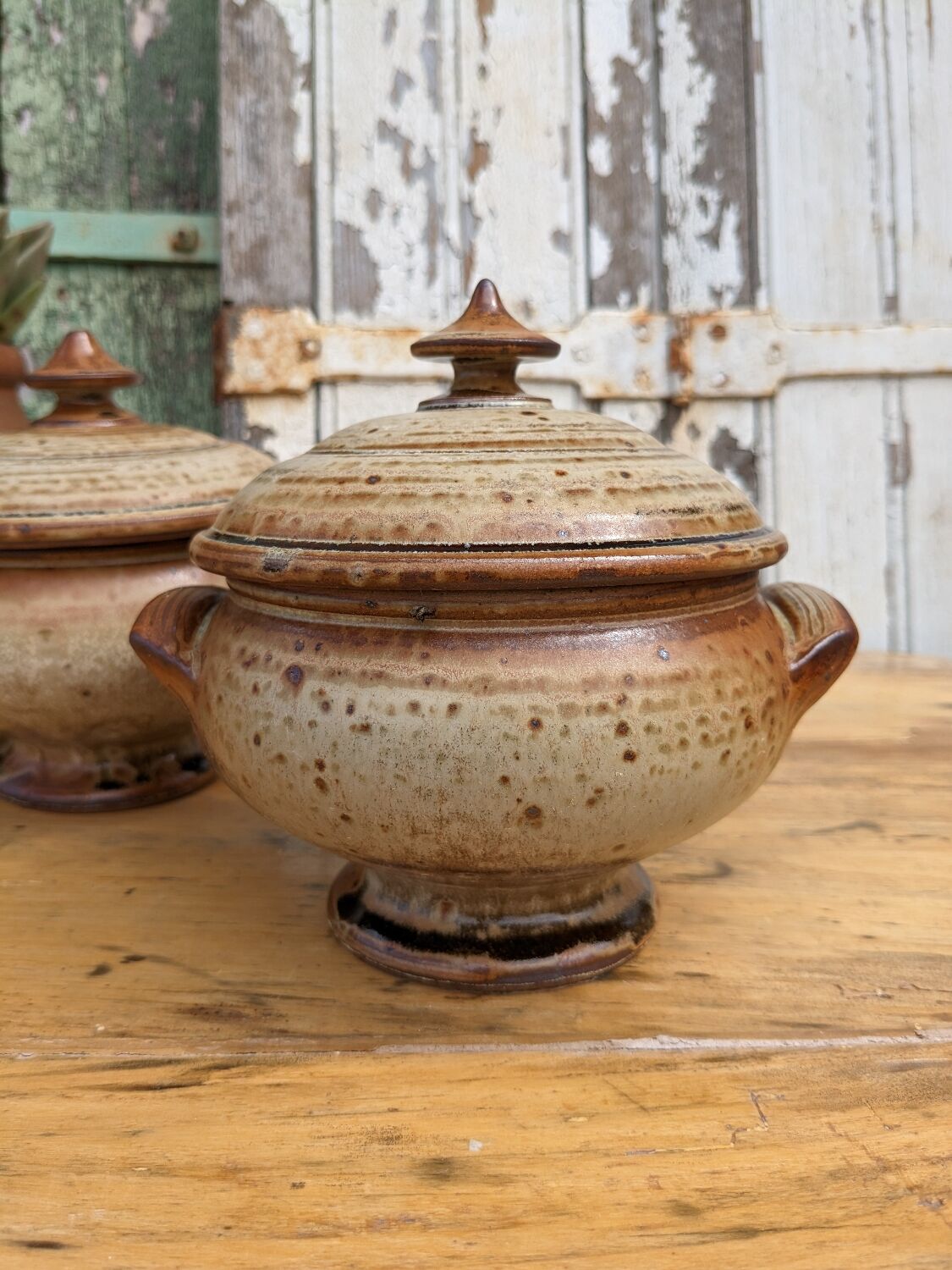 Artisanal stoneware tureen bowls