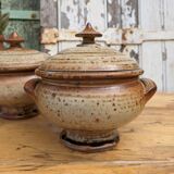 Artisanal stoneware tureen bowls