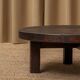 Hand-Hammered Solid Wood Coffee Table, 1970s