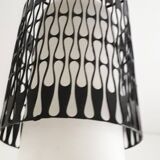 Vintage opaline and metal pendant light