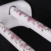 Porte serviettes en porcelaine de Paris, décor floral, années 60