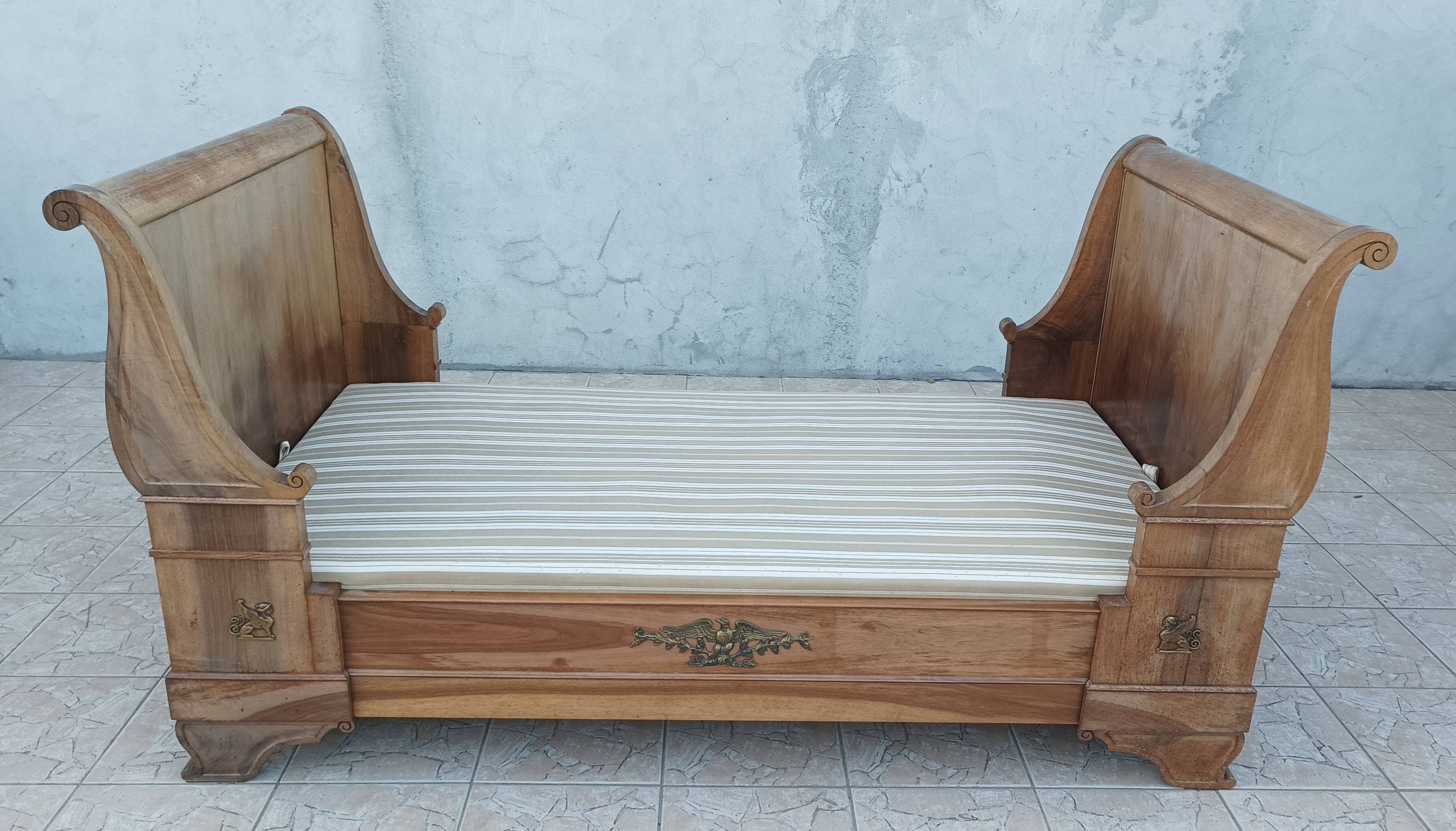 Empire style mahogany bed