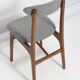 Grey wool chair in mid-century style designed by Rajmund Halas, Poland, 1960s.