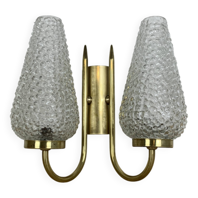 Applique années 50 laiton et tulipes Bubble