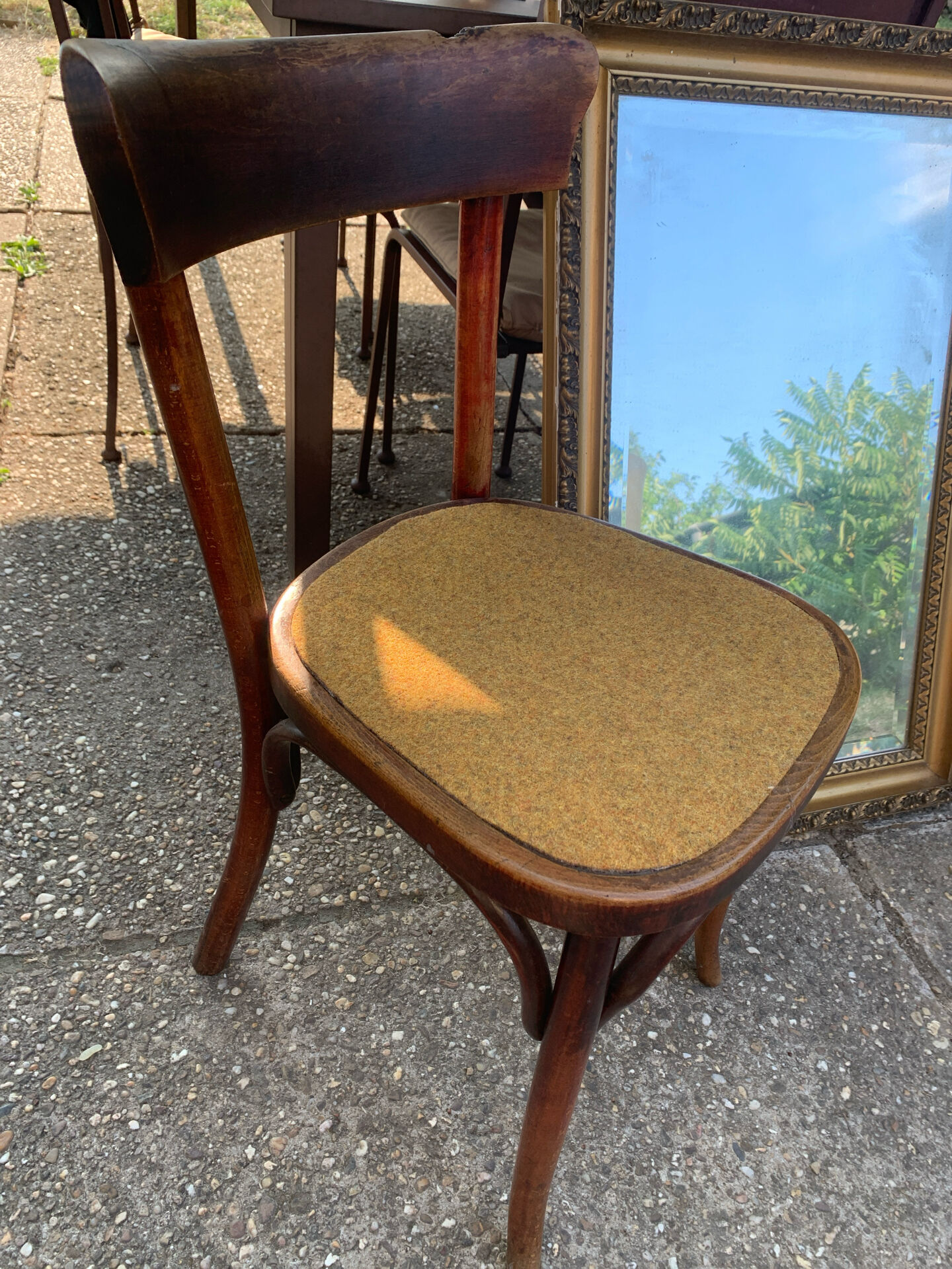 Vintage bentwood bistro chair – Custom seat (Year