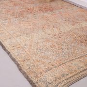 Peach Vintage Moroccan Rug 203 x 302 cm - Berber Wool Rug - Handmade Rug
