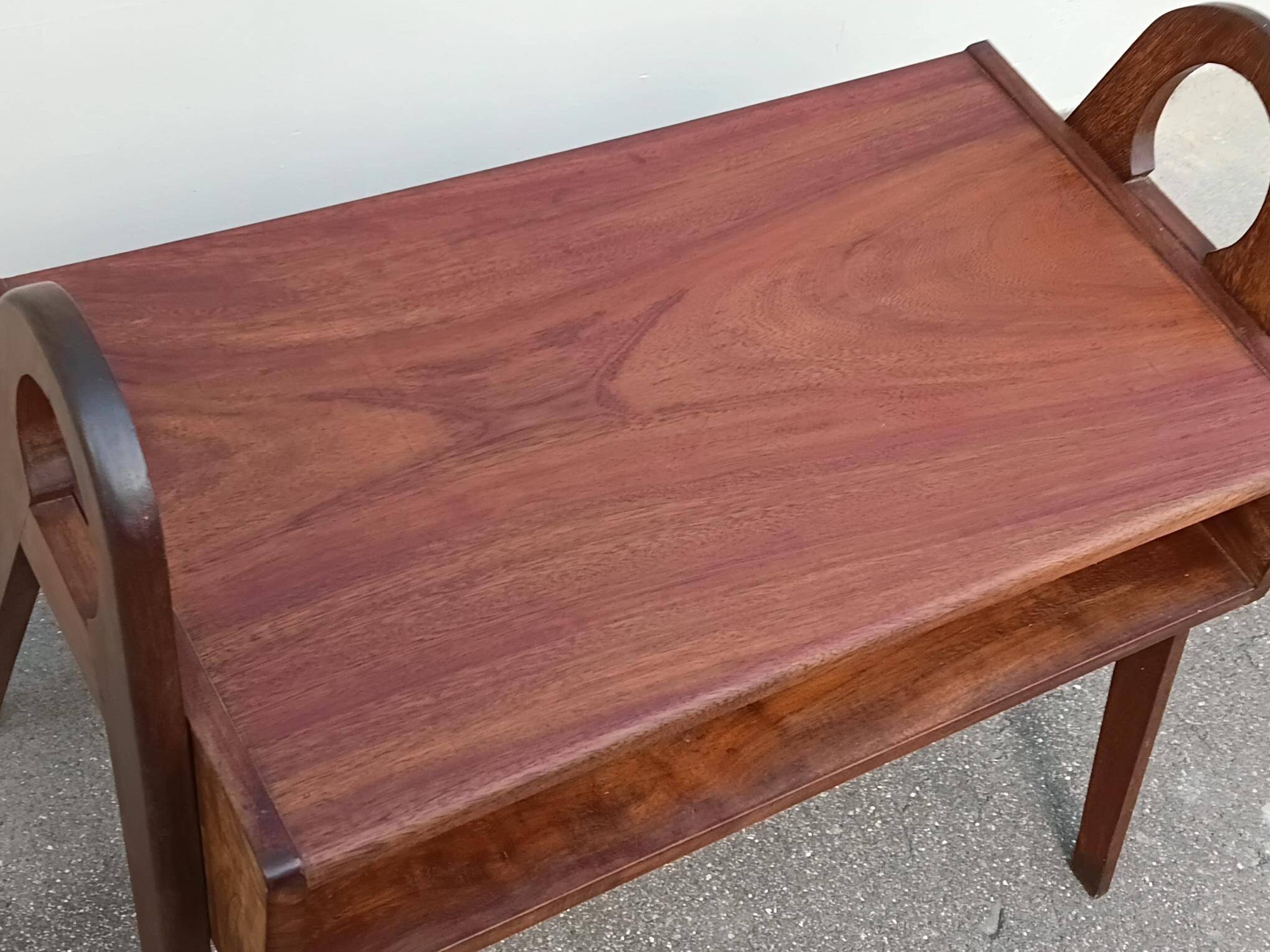 1950s solid wood side table