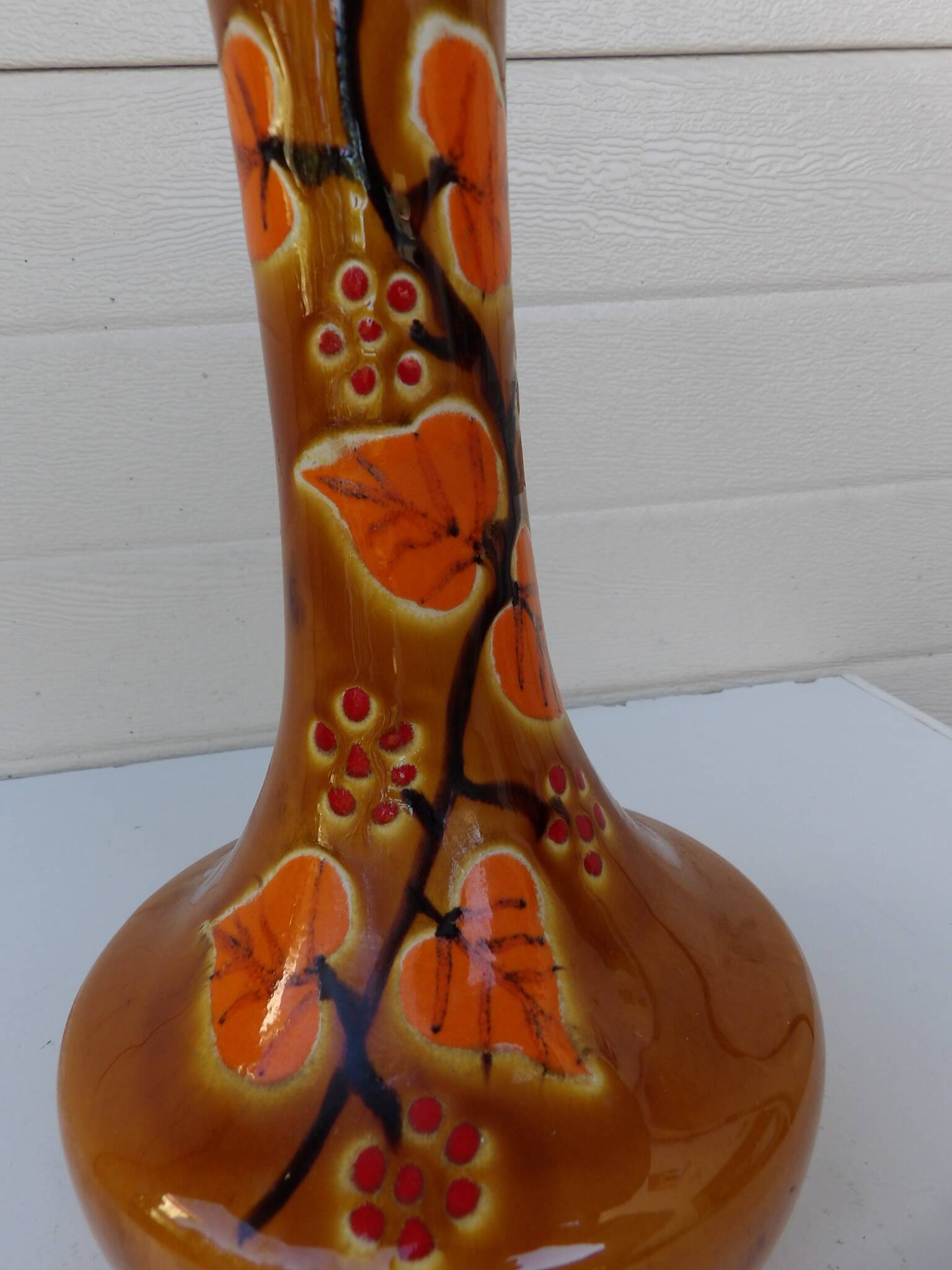Orange neck vase