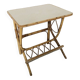 Vintage rattan bedside table