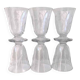 6 wine glasses carved with lily of the valley sprigs
