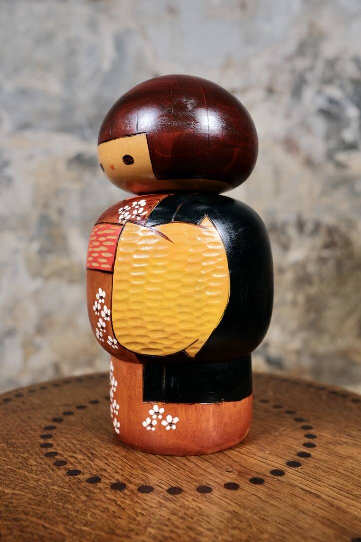 Sosaku Kokeshi colorée par Bitoku, Japon, 1970s