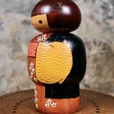 Sosaku Kokeshi colorée par Bitoku, Japon, 1970s