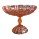 Coupe sur pied ancienne en verre rose portieux – vintage / art déco