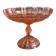 Coupe sur pied ancienne en verre rose portieux – vintage / art déco