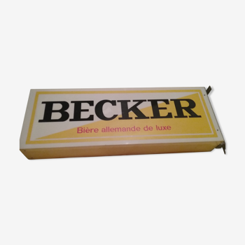 Enseigne lumineuse marque biére Becker allemande