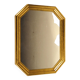 Miroir octogonal en bois doré 45 x 34