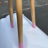 Wooden tabouret 3 circles