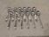 12 silver metal ice scoops by the silversmith Vuillermet Lyon LXVI pearls
