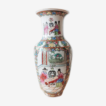 Vase porcelaine chine style canton