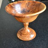 Coupe sur pied en bois d'olivier