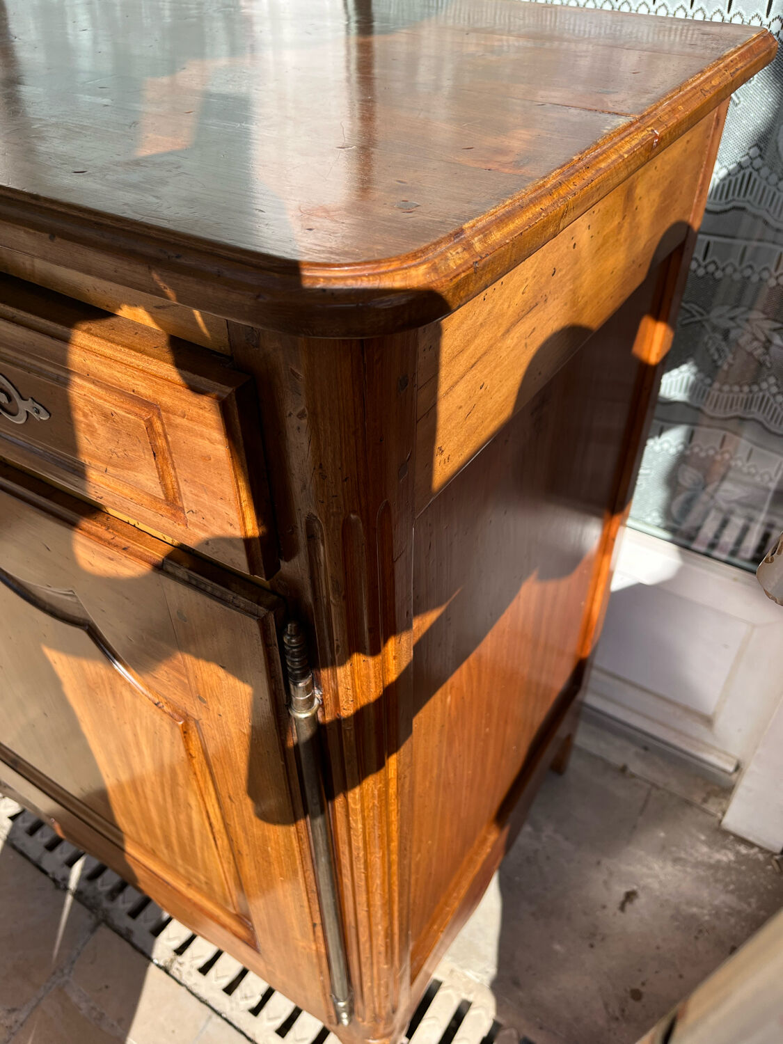 Antique sideboard in light solid wood