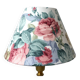 Abat-jour fleurs rose, style champêtre