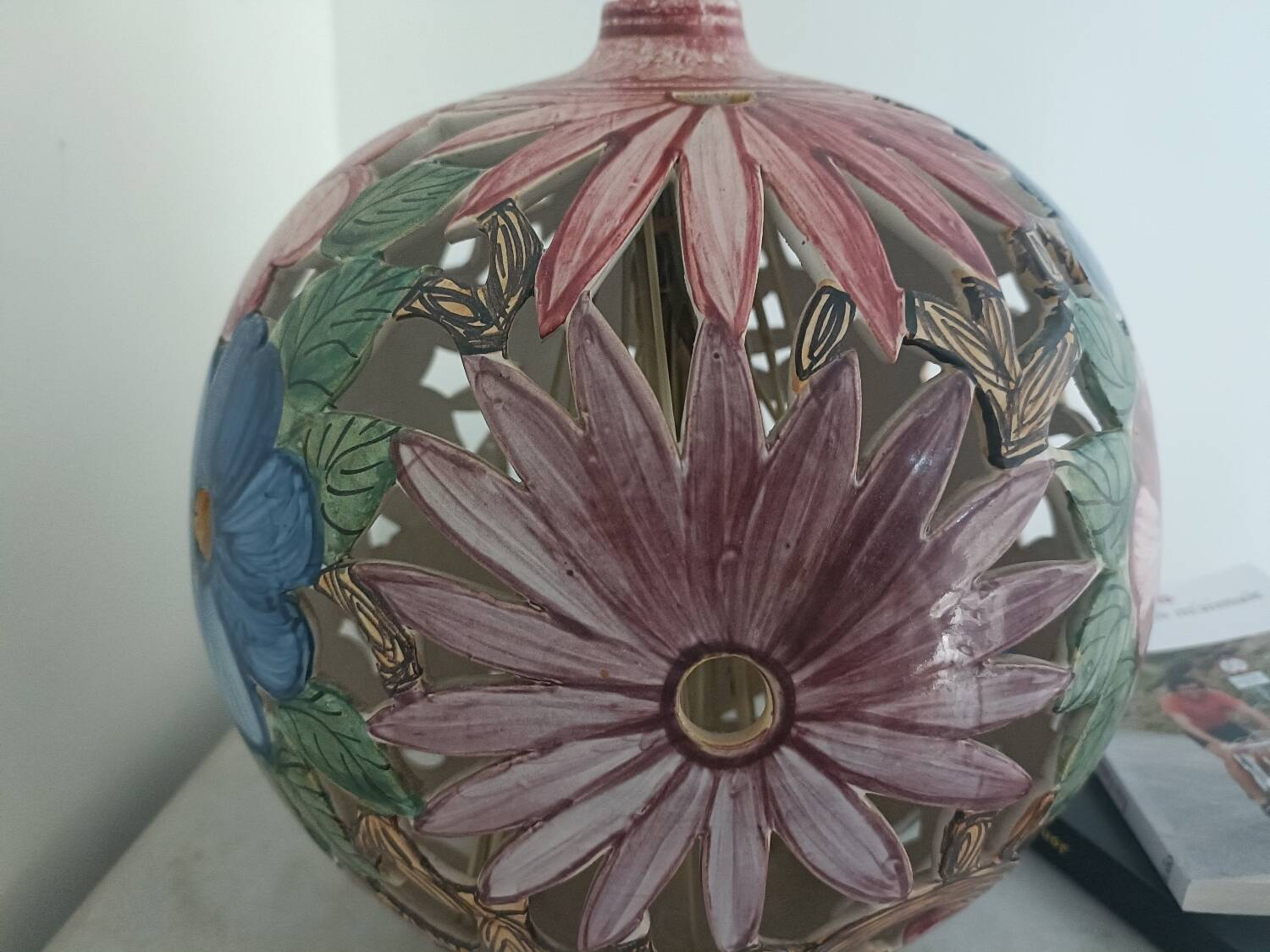 Openwork ball vase, Paul Lecomte