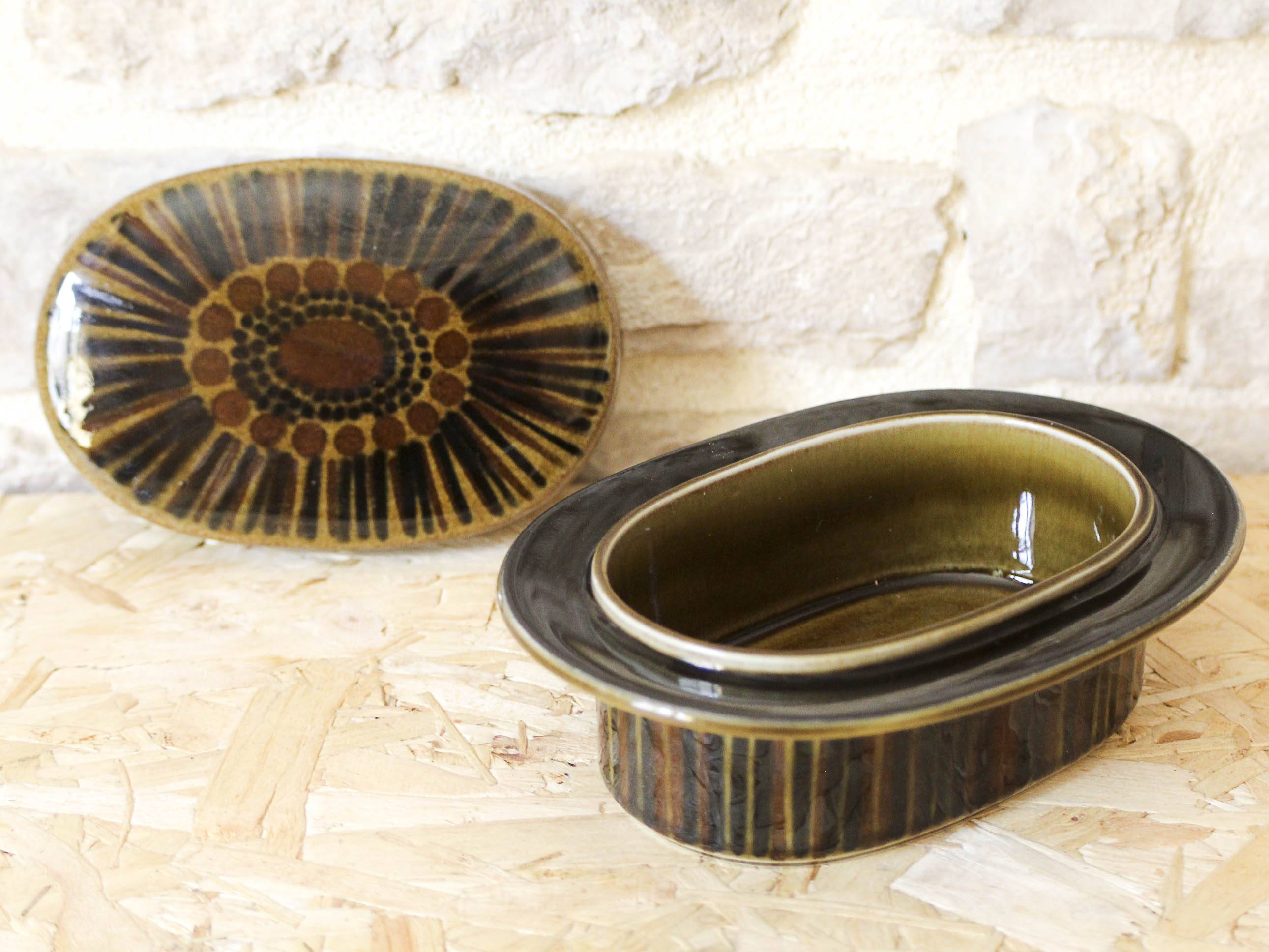 Kosmos series ceramic butter by Arabia Finland