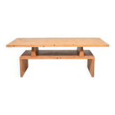Scandinavian solid pine coffee table - attributed to Roland Wilhelmsson, Sweden 1970
