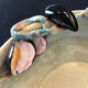 Paris ceramic dish with slip decoration, by Suzy Coste