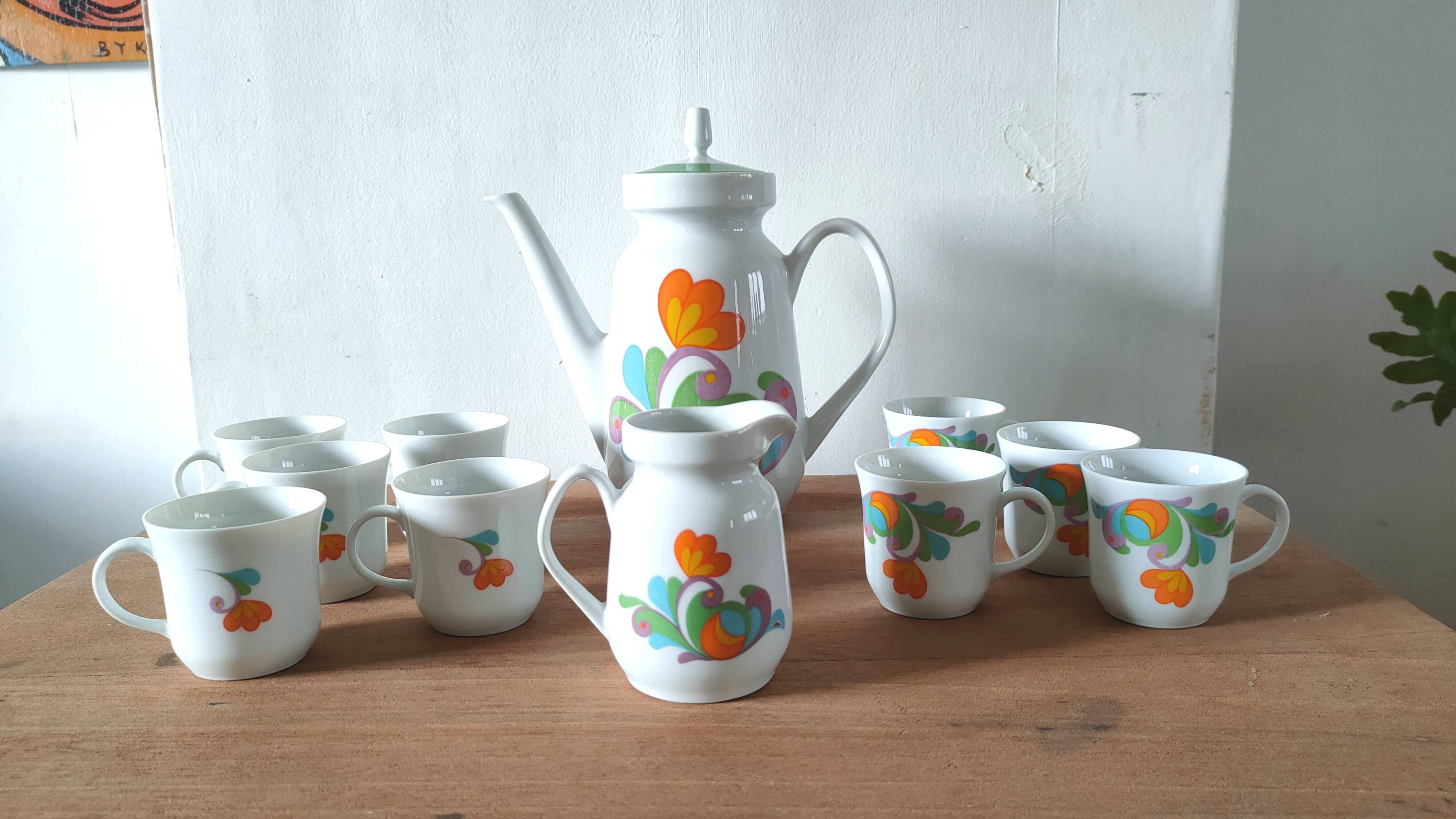 Bavaria porcelain coffee service design 70s