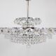 Diamond-cut faceted glass chandelier Bakalowits Vienna, Austria, 1950s