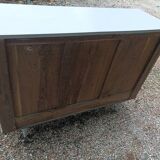 Solid wood buffet unit with glass doors and air-gummed dresser dpc 1223100